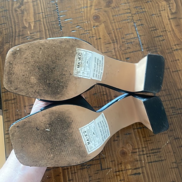 NA-KD Flared Heel Leather Mules - Picture 7 of 9